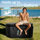 Inflatable Oval Ice Bath Tub - 115 Gal Black