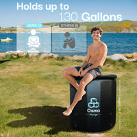 Inflatable Round Ice Bath Tub - 130 Gal Black