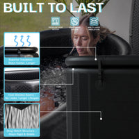 Inflatable Oval Ice Bath Tub - 115 Gal Black