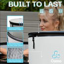 Inflatable Round Ice Bath Tub - 115 Gal Grey