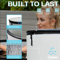 Inflatable Round Ice Bath Tub - 115 Gal Grey