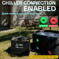 Inflatable Oval Ice Bath Tub - 115 Gal Black