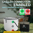 Inflatable Round Ice Bath Tub - 115 Gal Grey