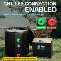 Inflatable Round Ice Bath Tub - 130 Gal Black