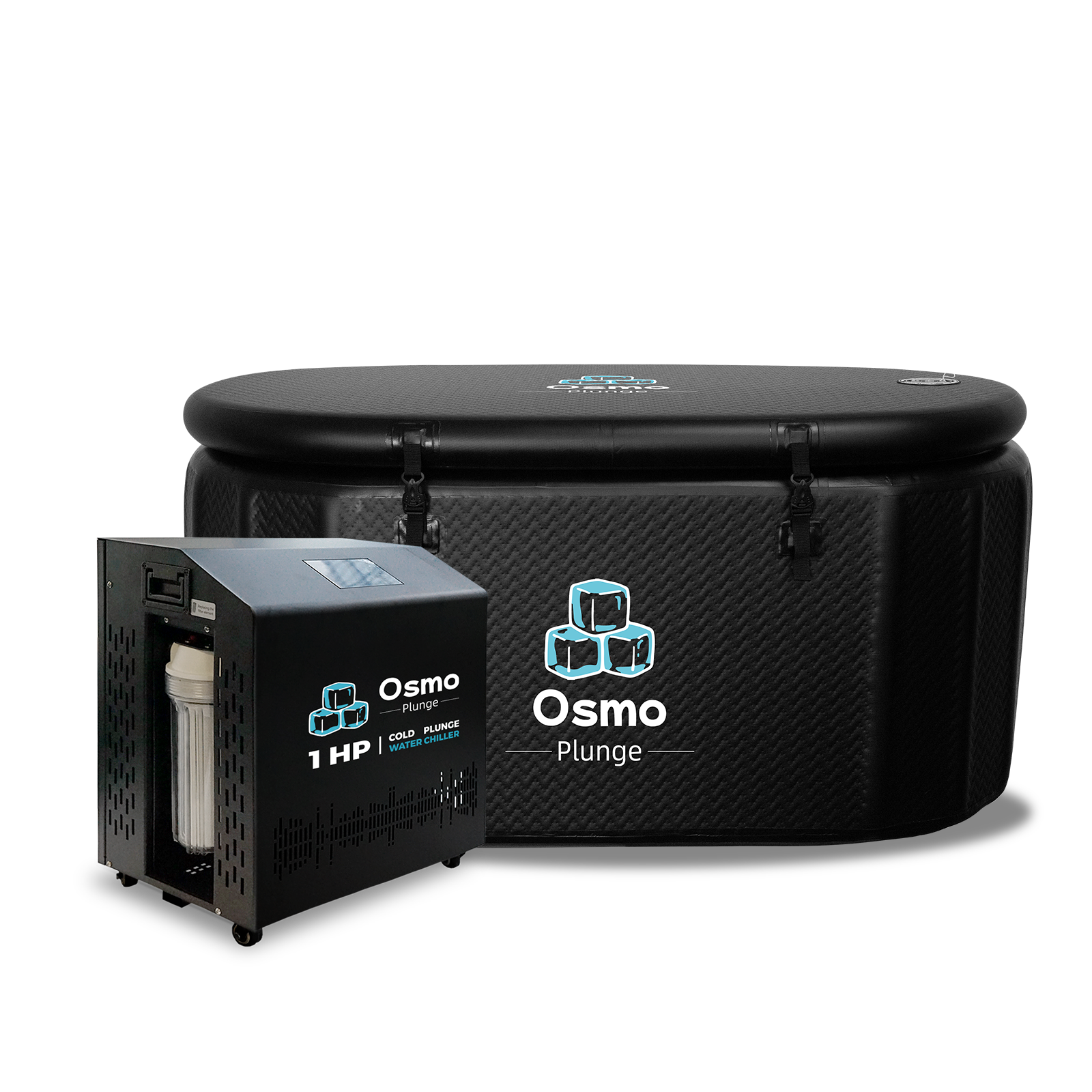 Inflatable Oval Ice Bath Tub with 1 HP Water Chiller