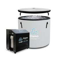 Inflatable Round Cold Plunge Tub with 1 HP Water Chiller