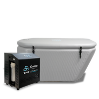 Inflatable Slanted-edge Ice Bath Tub with 1 HP Water Chiller