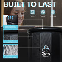 Inflatable Round Ice Bath Tub - 130 Gal Black