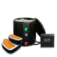 Inflatable Round Ice Bath Tub with 1/2 HP Water Chiller & Non-slip Step