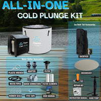 Inflatable Round Cold Plunge Tub with 1 HP Water Chiller