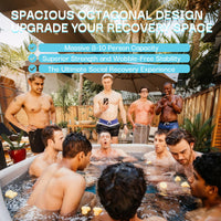 Inflatable Octagonal Ice Bath Tub - 660 Gal Grey