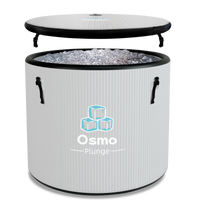 Inflatable Round Ice Bath Tub - 115 Gal Grey