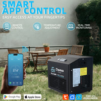 Inflatable Round Ice Bath Tub with 1/2 HP Water Chiller & Non-slip Step