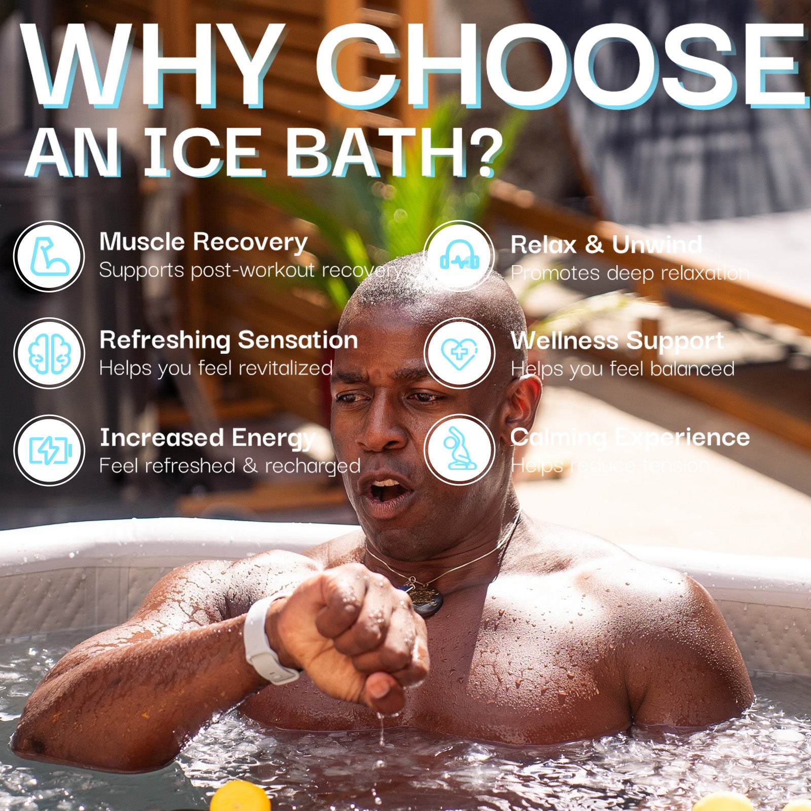 Inflatable Octagonal Ice Bath Tub - 660 Gal Grey